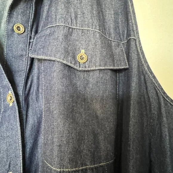 G.H. Bass & Co. Light Weight Chambray Sleeveless Dress Size XL - Picture 6 of 6
